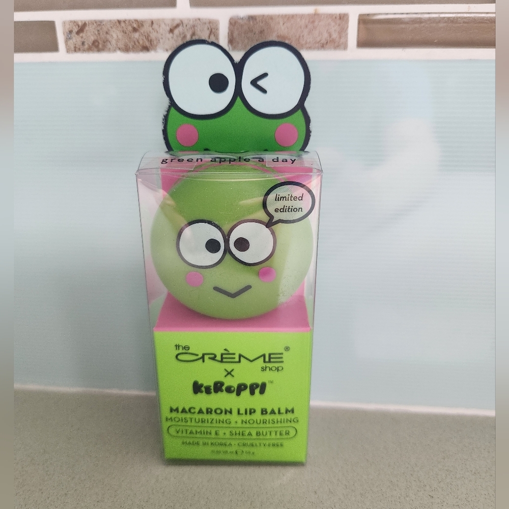The Crème Shop x Keroppi Macaron Lip Balm | Green | New in Box